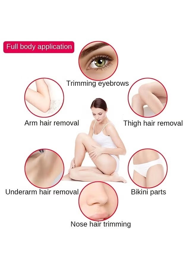 Purrhappy 4-in-1 Hair Remover Set, USB Electric Rechargeable Razor, Cordless Painless Epilator with Replaceable Bikini Trimmer/Nose Hair Trimmer/Eyebrow Shaper, Wet & Dry Epilator for Face / Legs/ Underarms/ Bikini, USB Rechargeable for Women, Men, Adults, Child (Purple 2W) - Image 3